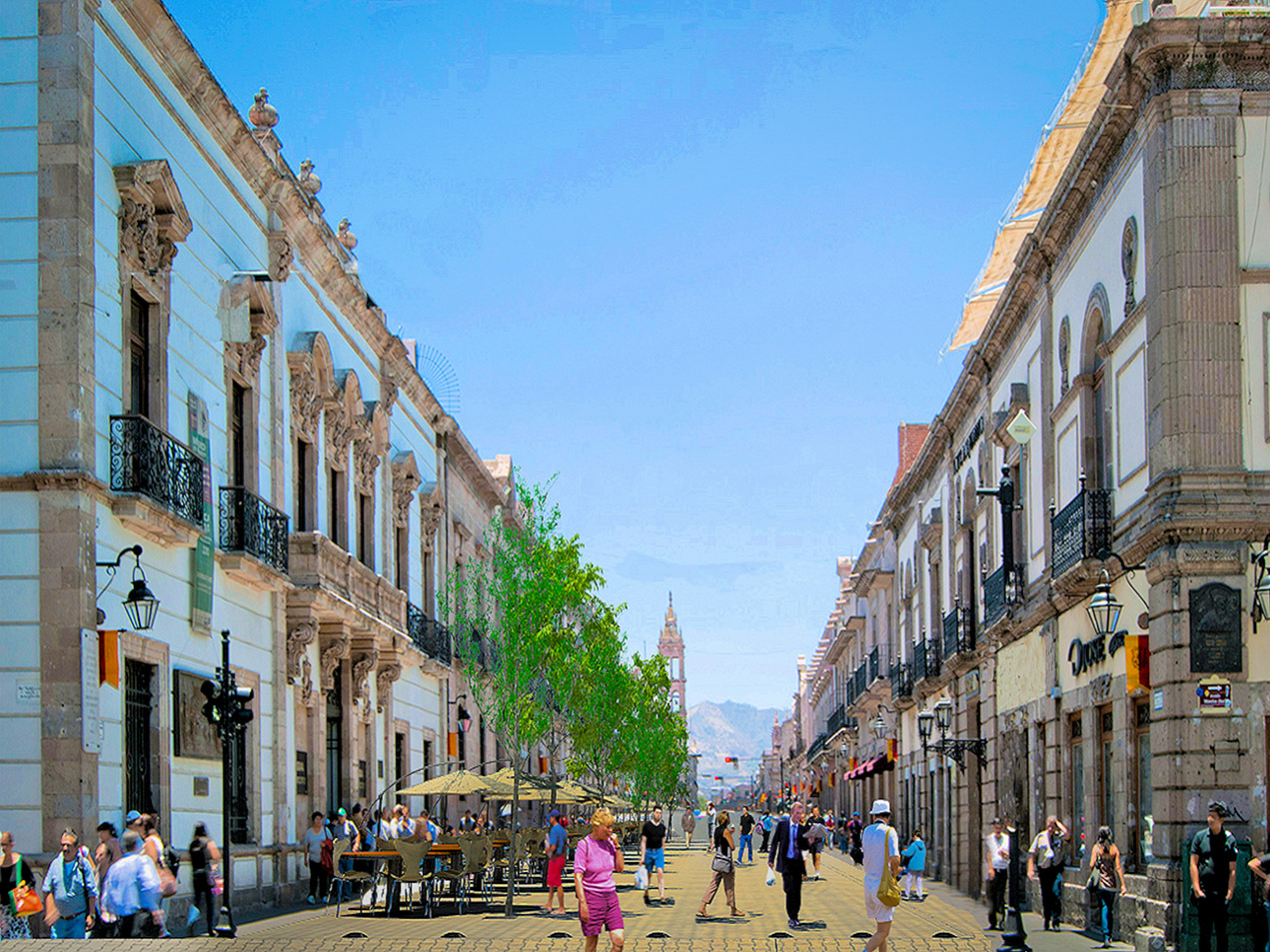 SCOP Peatonalización del Centro Histórico de Morelia, estrategia